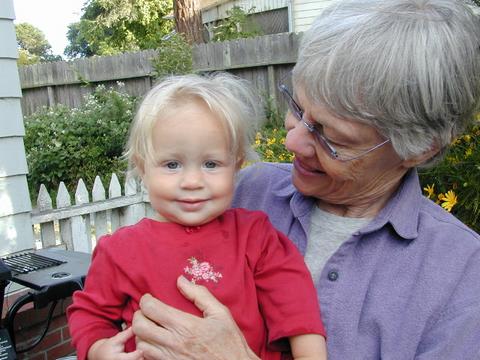 June 1, 2006.  Miriam & Grandma Julie.